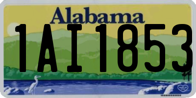 AL license plate 1AI1853