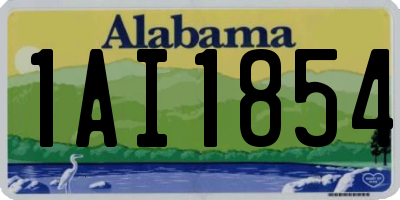 AL license plate 1AI1854