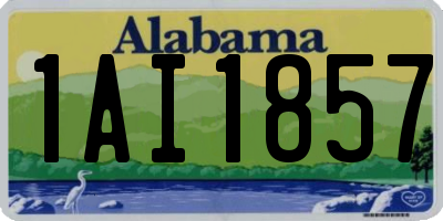 AL license plate 1AI1857