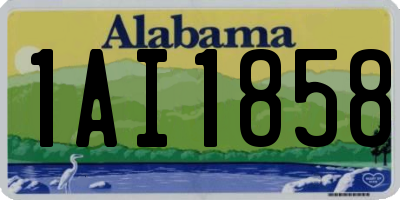 AL license plate 1AI1858