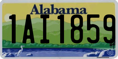 AL license plate 1AI1859