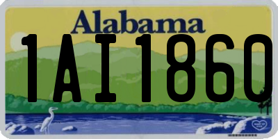 AL license plate 1AI1860