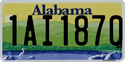 AL license plate 1AI1870
