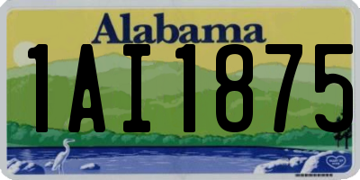 AL license plate 1AI1875