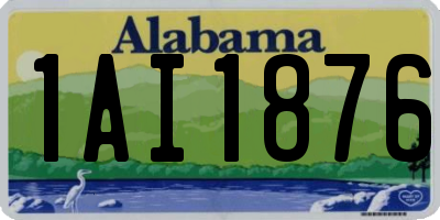 AL license plate 1AI1876