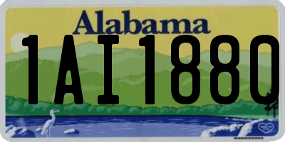 AL license plate 1AI1880