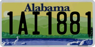 AL license plate 1AI1881