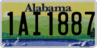 AL license plate 1AI1887