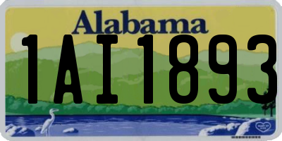 AL license plate 1AI1893