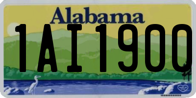 AL license plate 1AI1900
