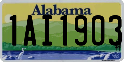 AL license plate 1AI1903