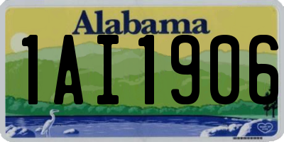 AL license plate 1AI1906