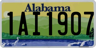 AL license plate 1AI1907
