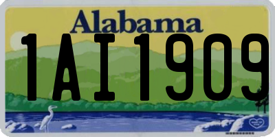 AL license plate 1AI1909