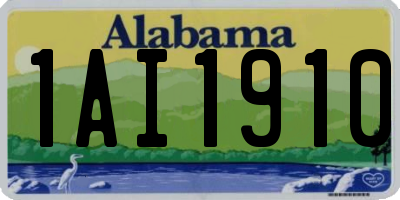 AL license plate 1AI1910