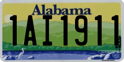 AL license plate 1AI1911