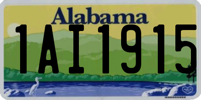 AL license plate 1AI1915