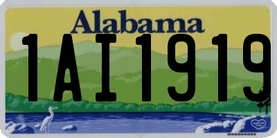 AL license plate 1AI1919