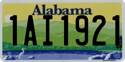 AL license plate 1AI1921