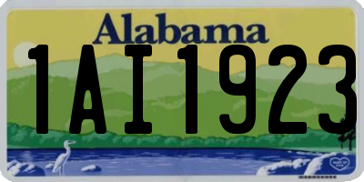 AL license plate 1AI1923