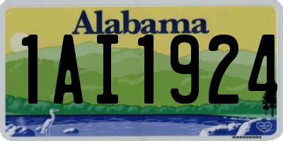 AL license plate 1AI1924