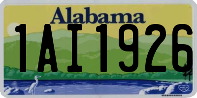 AL license plate 1AI1926