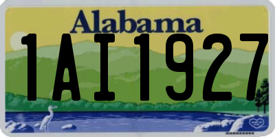 AL license plate 1AI1927