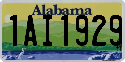 AL license plate 1AI1929