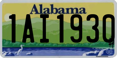 AL license plate 1AI1930