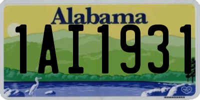 AL license plate 1AI1931