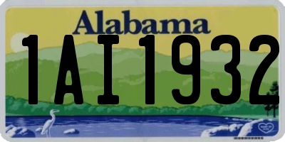 AL license plate 1AI1932