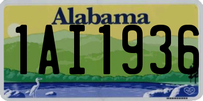 AL license plate 1AI1936