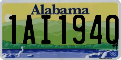 AL license plate 1AI1940