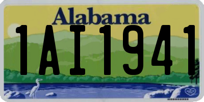 AL license plate 1AI1941