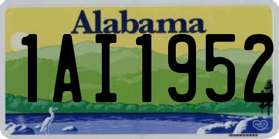 AL license plate 1AI1952