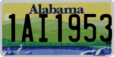 AL license plate 1AI1953