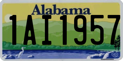 AL license plate 1AI1957