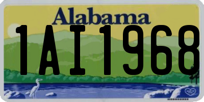 AL license plate 1AI1968