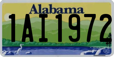 AL license plate 1AI1972