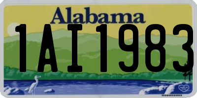 AL license plate 1AI1983