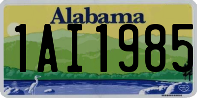 AL license plate 1AI1985