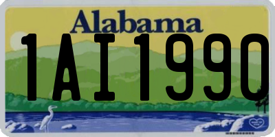 AL license plate 1AI1990
