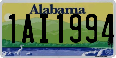 AL license plate 1AI1994