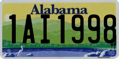 AL license plate 1AI1998