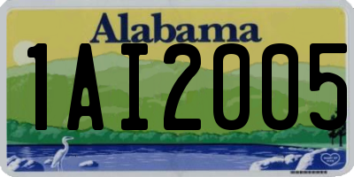 AL license plate 1AI2005