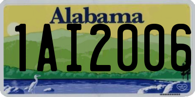 AL license plate 1AI2006