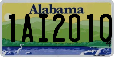 AL license plate 1AI2010