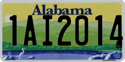 AL license plate 1AI2014