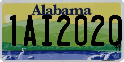 AL license plate 1AI2020