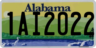 AL license plate 1AI2022